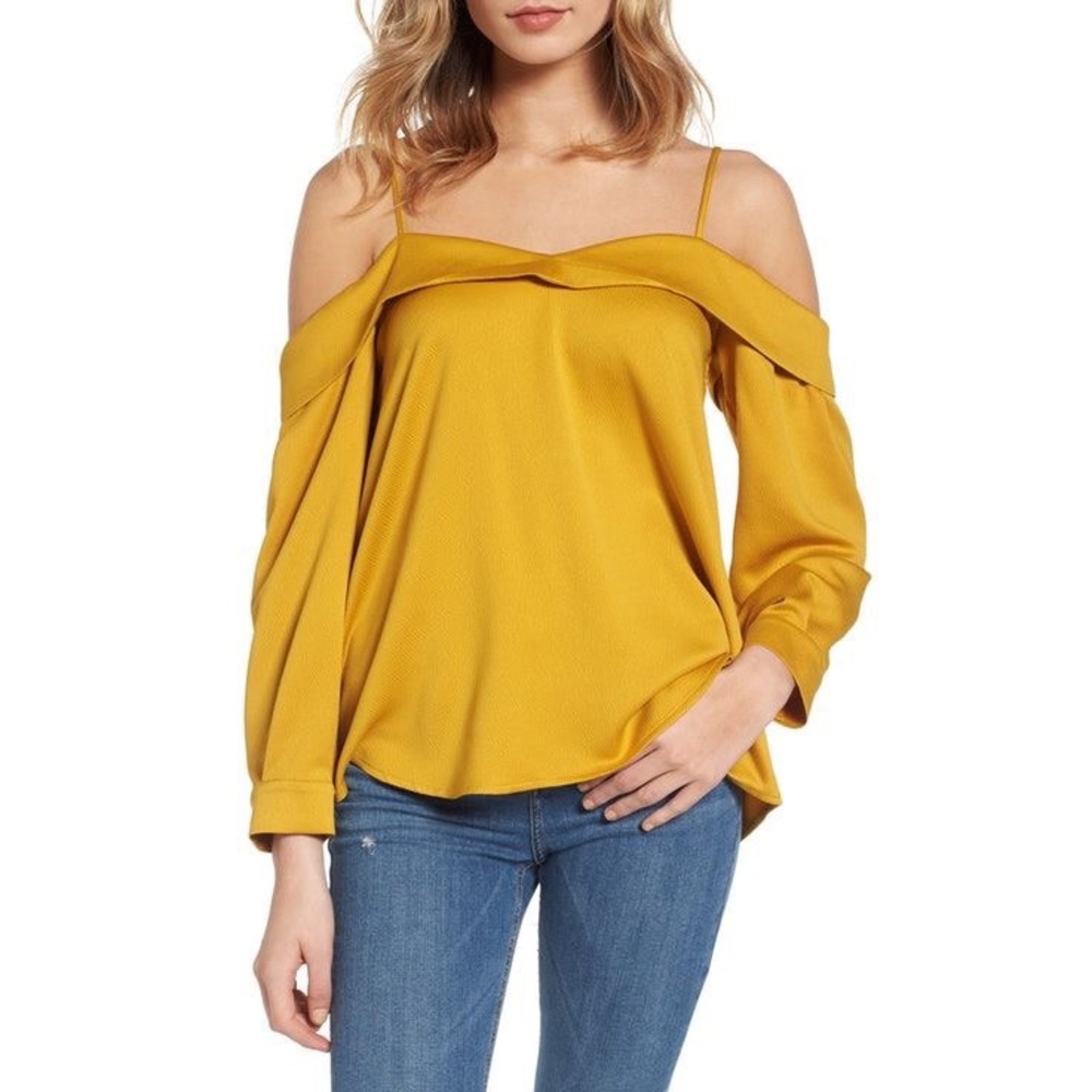 Leith Satin Off-the-Shoulder Top